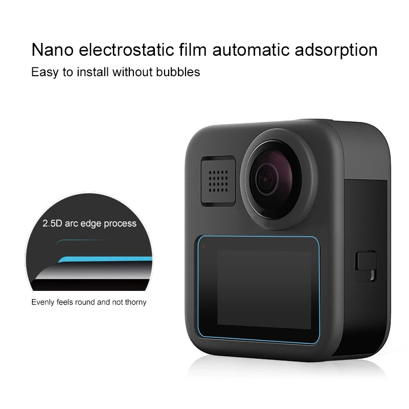 2 шт. PULUZ для GoPro Max Защитная пленка ЖК-экрана из закаленного стекла - купить по