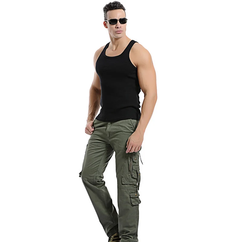 

Top quality men military camo cargo pants leisure cotton trousers cmbat camouflage overalls 28-40 AYG69