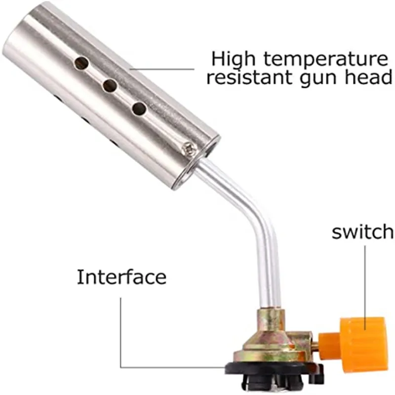 Portable Flamethrower Burner Welding Torch Butane Gas Blow Hand Ignition Camping BBQ Tool High Temperature |