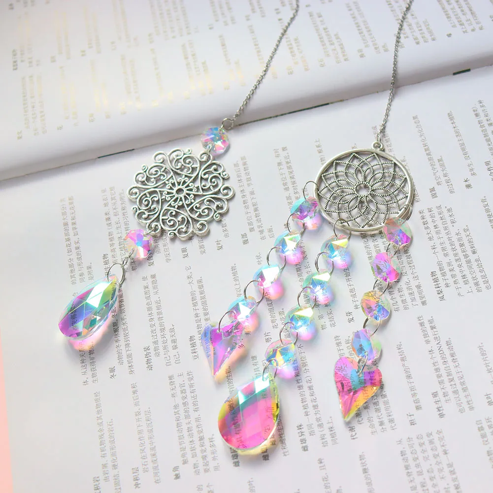 

Crystal Windchime Ornaments Love Heart Shaped Diamond Pendant Hanging Window Craft Christmas Tree Outdoor Garden Decor Gifts