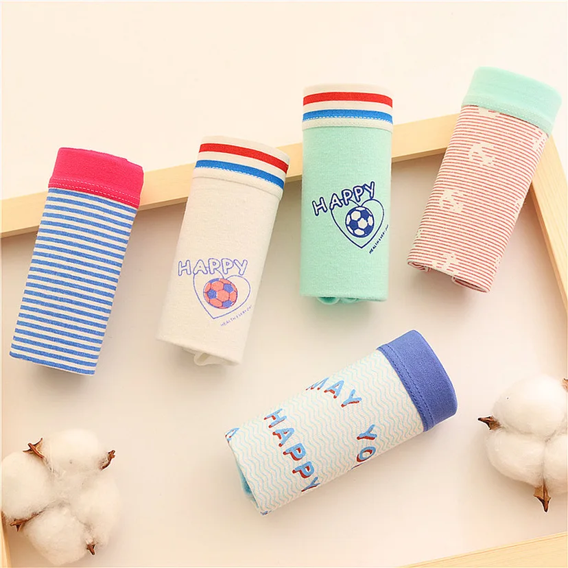 4 шт./лот хлопковое нижнее белье со средней талией милые женские трусики