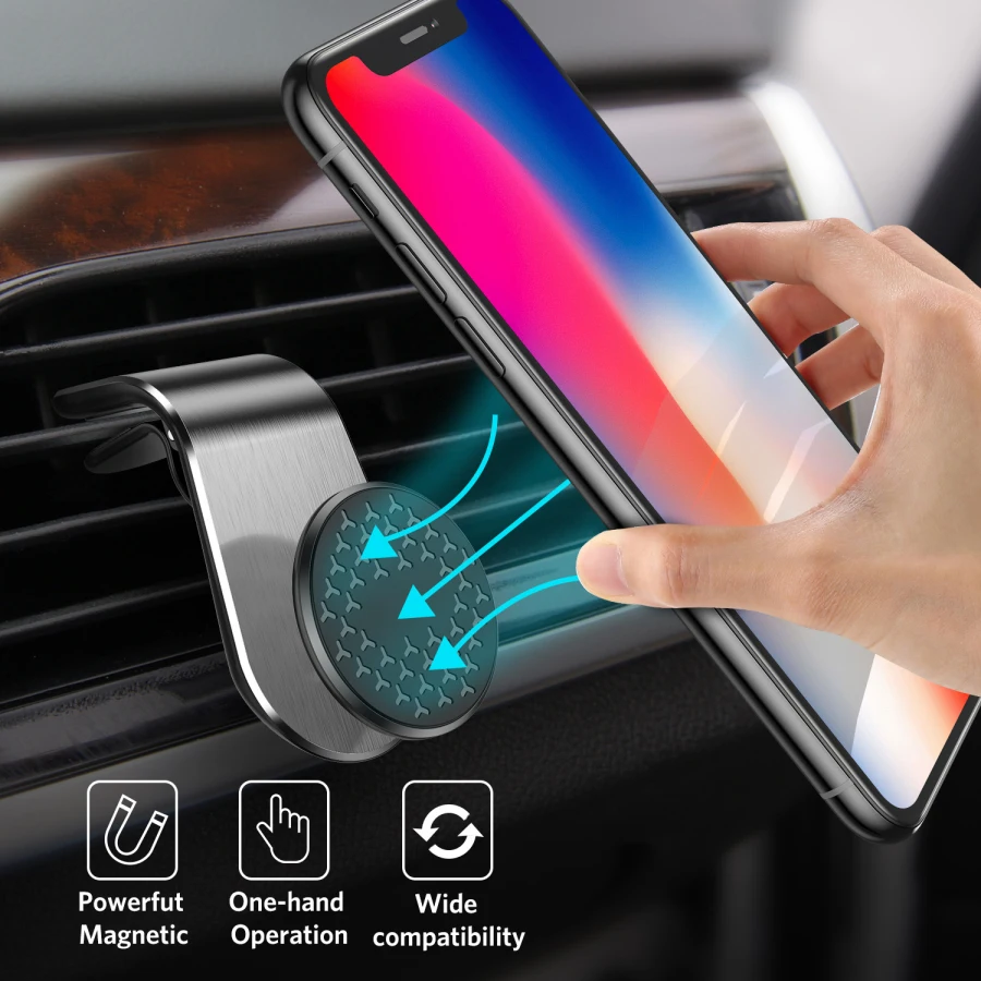 Автомобильный магнитный держатель с креплением на 360 ° для iphone/Samsung/HuaWei/XiaoMi