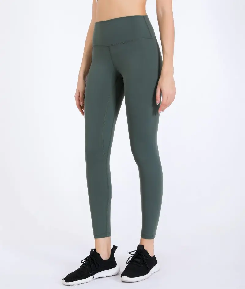 LW8214-Green Lulu и lemon 1: 1 версии мягкие на ощупь лимон атлетические Фитнес-Леггинсы для женщин эластичные с высокой талией спортивные колготки для спортзала штаны для йоги - Цвет: LW8214-Green