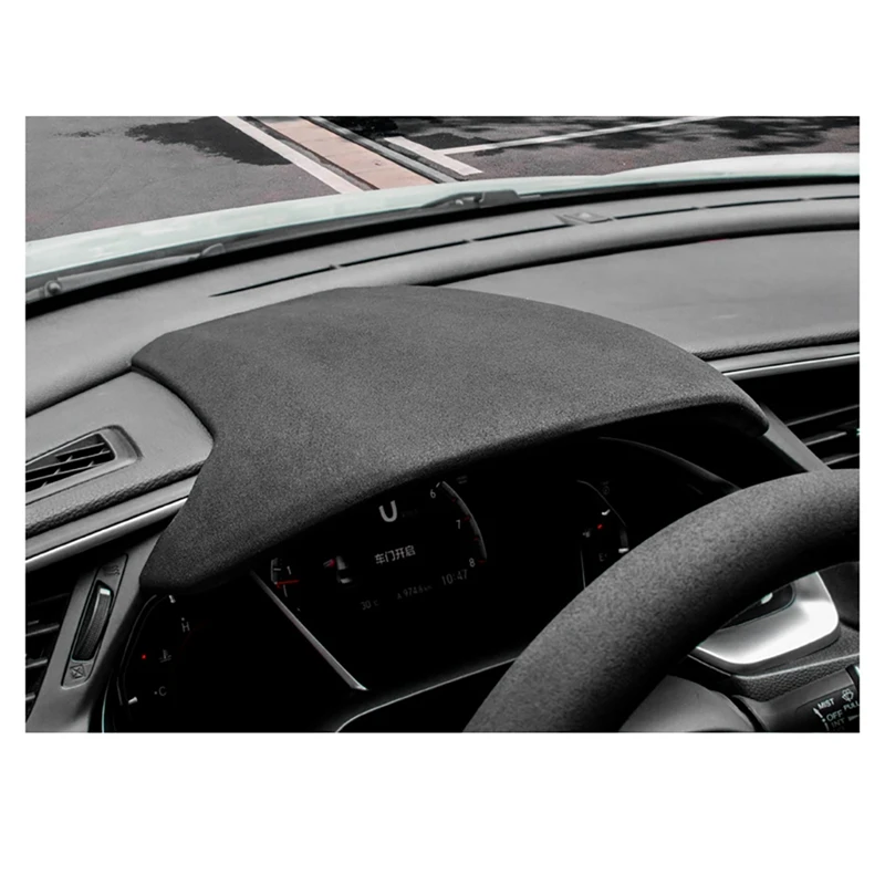 

Flocking Gear Steering Wheel Cover Trim Dashboard Panel Speedometer Cover for Honda Civic Mk10 2017-2021 LHD