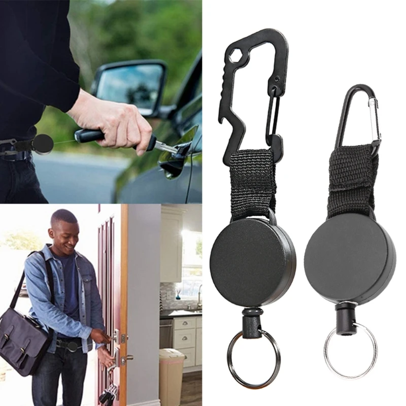 3 шт выдвижной брелок Мультитул карабина для ключей с Стальная проволока | Спорт и