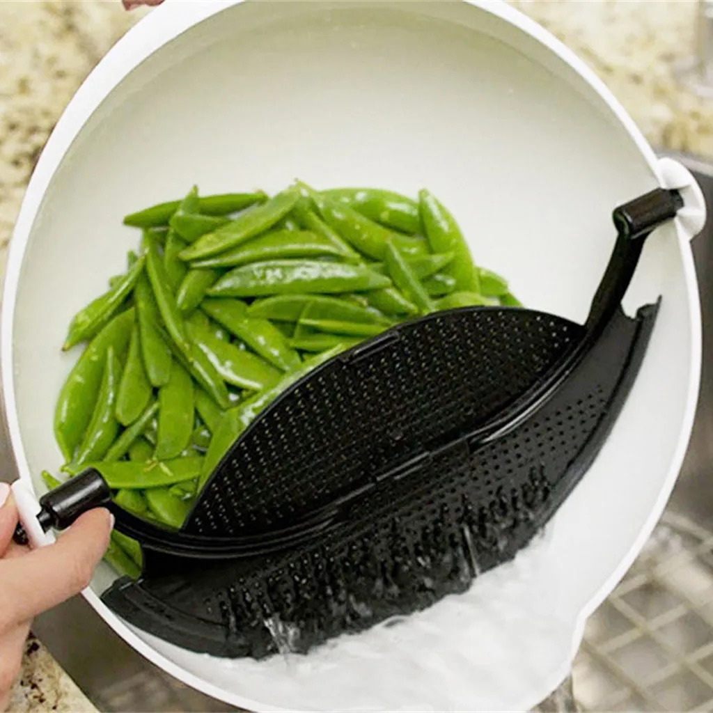 Kitchen Food Grade ABS Rice Beans Washing Filter Strainer 360 degree rotating water basket filter seasoning fruit mixing | Дом и сад