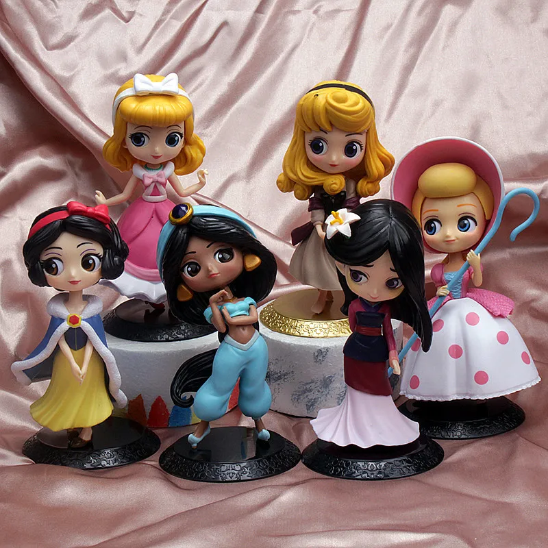 15 см фигурка Принцессы Диснея Спящая красавица Bo Peep девушка-Жасмин Белоснежка