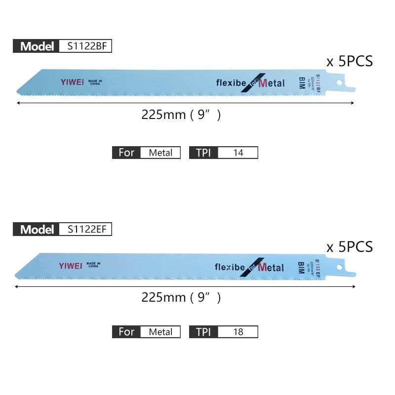 5 шт./компл. лезвия пилы BIM для сабельной резки металлических труб аксессуары