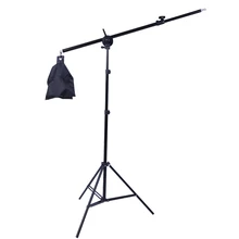 SH Photo Studio 2M 2-in-1 Light Stand with 1.4M Boom Arm And Empty Sandbag For Supporting Softbox Lighting Photography Tripod