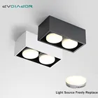 Точечный светодиодный потолочный светильник с поверхностным креплением, сменная лампа с углом поворота 45 градусов для светильник щения, 12 Вт, 24 Вт