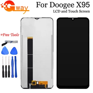 6 52 for doogee x95 lcd display touch screen digitizer assembly for doogee x95 touch phone repair parts with tools adhesive free global shipping