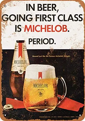

1967 Michelob Beer 2 Metal Tin Sign 12 X 8 Inches Retro Vintage Decor