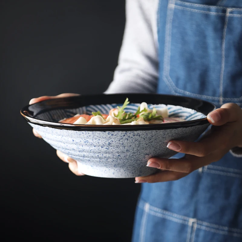 

Super Big Ceramic bowl Restaurant tableware wholesale Large capacity deep bowl oatmeal spaghetti bowl