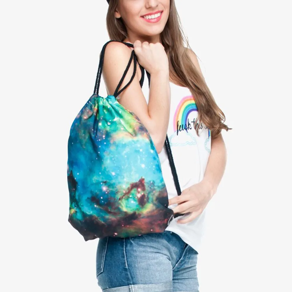 Aelicy рюкзак на шнурке с 3D принтом черепа, сумки для мужчин и женщин, сумка на шнурке для Хэллоуина, Сумка с карманами, Mochila Feminina