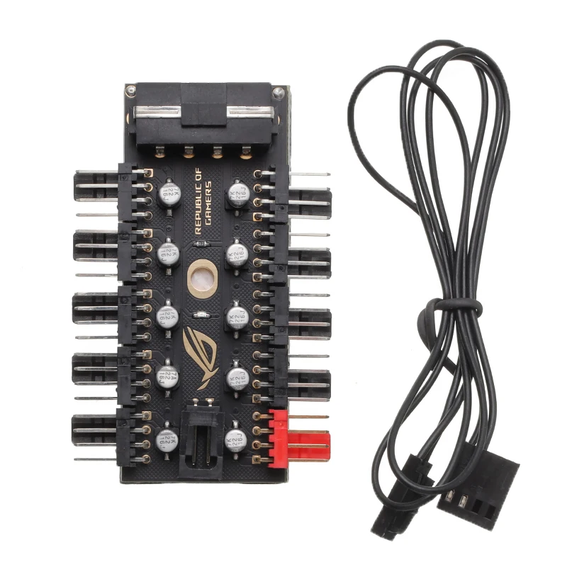 

Материнская плата 1 на 10 SATA Power/большой 4d-4-контактный PWM кулер вентилятор концентратор разветвитель расширение 12 в порт питания адаптер конт...