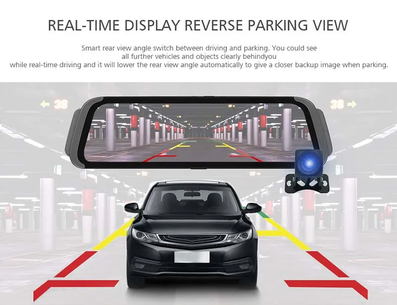 FANSICOUK 3G/4G ADAS Android автомобильный видеорегистратор 10 ''поток медиа зеркало заднего вида камера gps FM видео регистраторы 32 Гб SD карта 787
