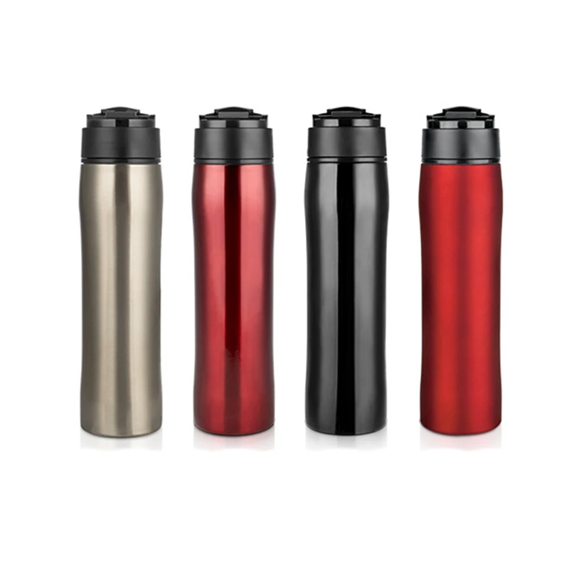 

Портативная кофемашина из нержавеющей стали EAS для путешествий с поршневым фильтром, вакуумная кружка с двойными стенками