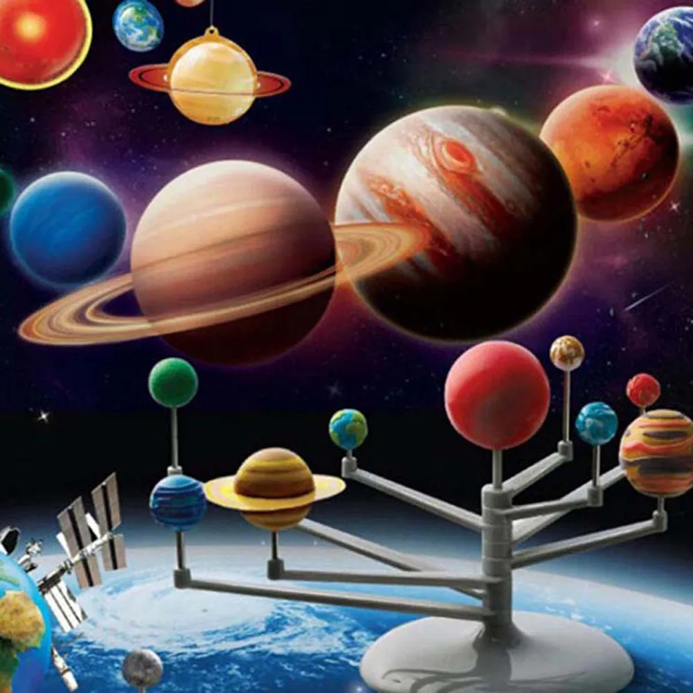 Solar System Nine Planets Planetarium Model Kit Astronomy Science Project DIY Kids Gift Worldwide Sale Early Education For Child | Игрушки и