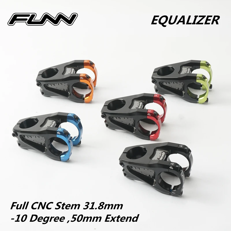 FUNN EQUALIZER MTB Mountain Bike Full CNC ENDURO AM XC -10 Degree 31.8MM 35MM Bar Clamp 50MM EXTEND 28.6MM Steer Bicycle Stem | Спорт и