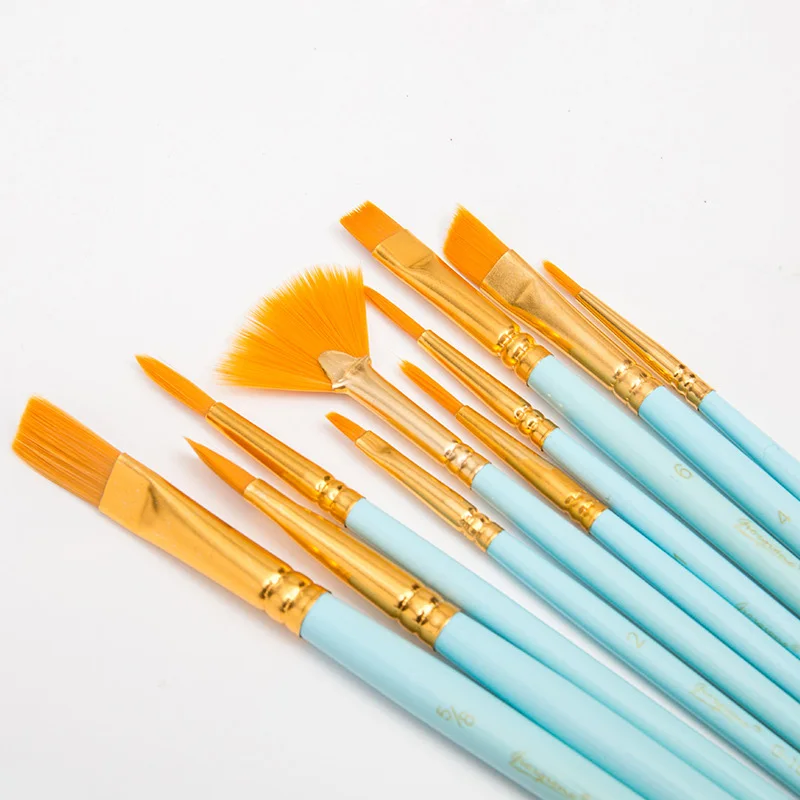 10 шт. акварельная кисть для акварели акрилового масляного искусства краски лица