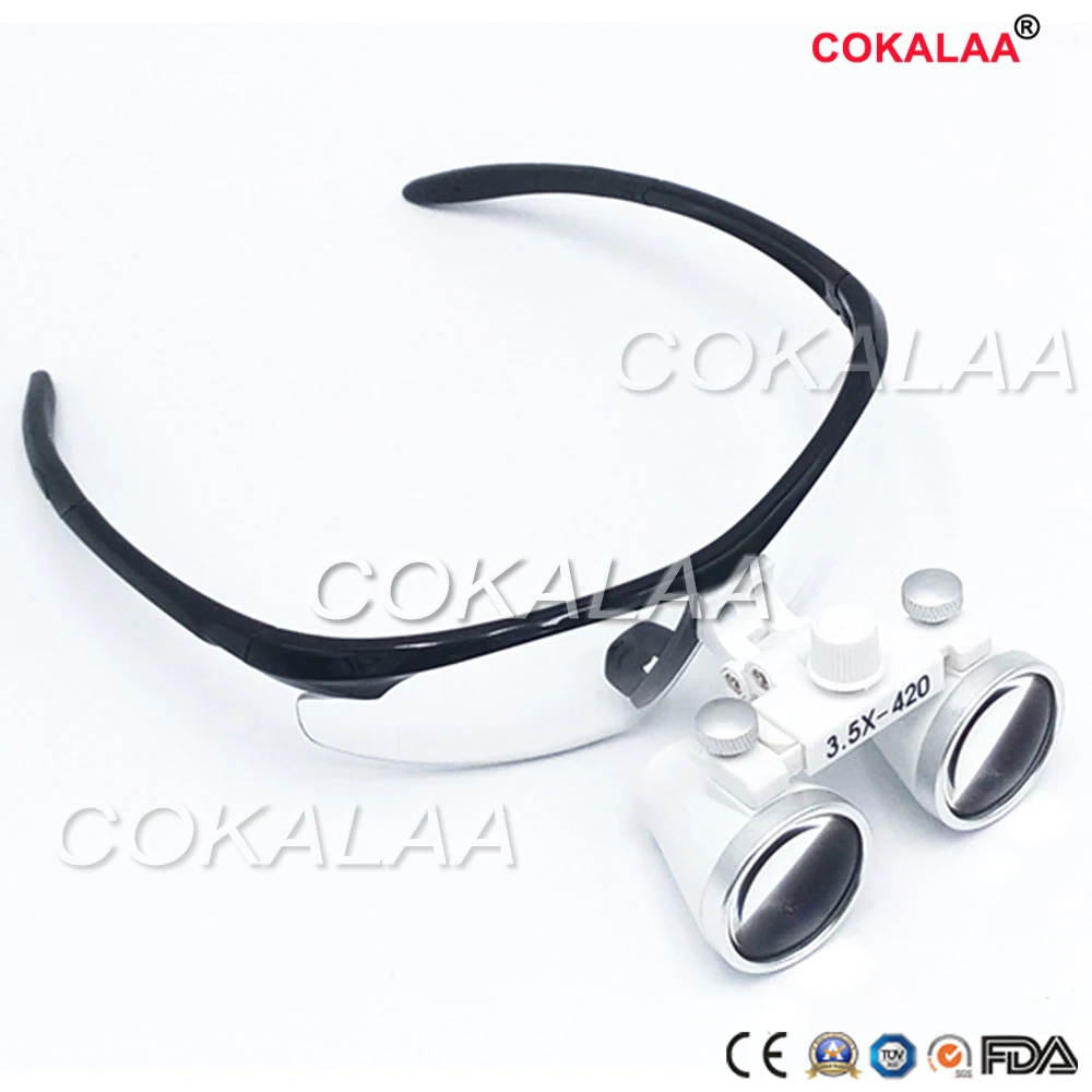 

3.5X Magnification Binocular Dental Loupe Surgery Surgical Magnifier with white lens cone