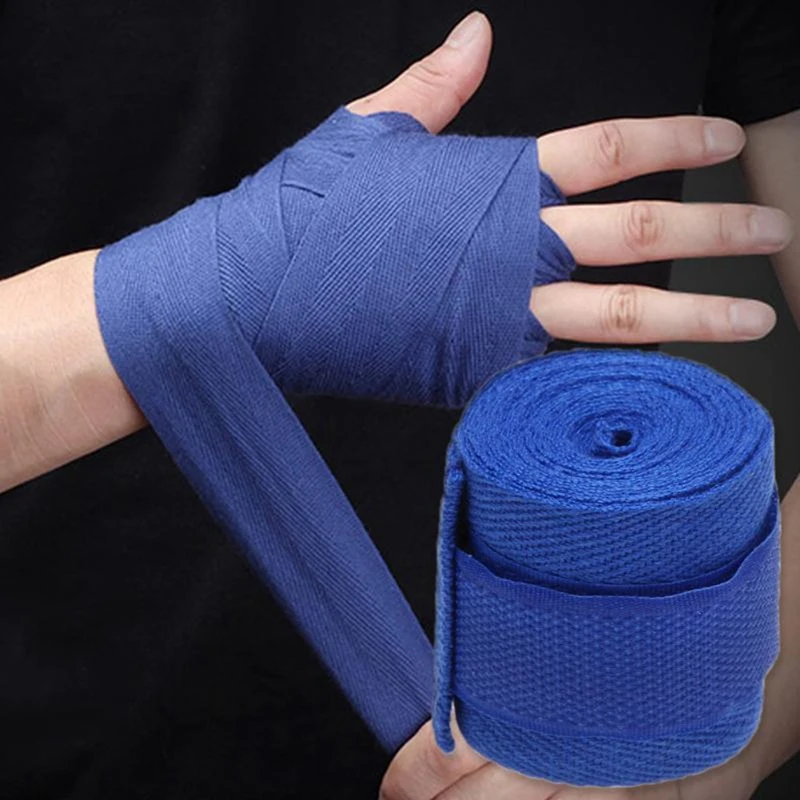 

2 Pcs 2.5M Eslatic Cotton Sports Strap Boxing Bandage for Sanda Muay Thai Mma Taekwondo Hand Gloves Wraps, Black & Red