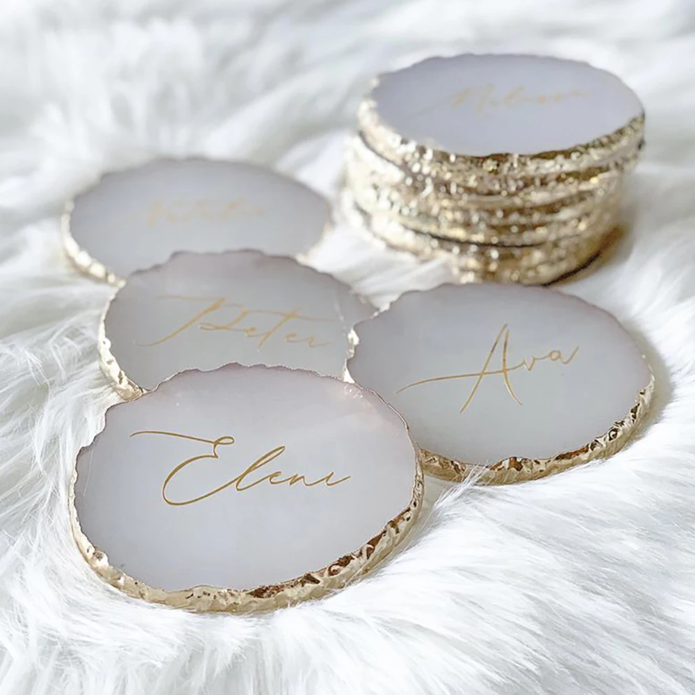 

Personalized Natural Nail Art Palette Wedding Supplies Bride Ring Earrings Display Birthday Party Decoration Mariage Gifts