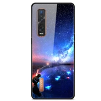 for oppo find x2 pro phone case tempered glass case back cover with black silicone bumper series 1