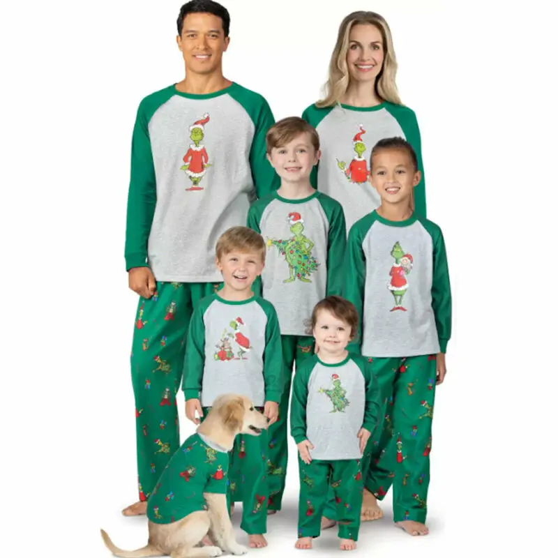 

Family Matching Outfits Christmas Pajamas PJs Sets Xmas Long Sleeve Sleepwear Nightwear Mommy and Me Outfits Baby Boys Clothes