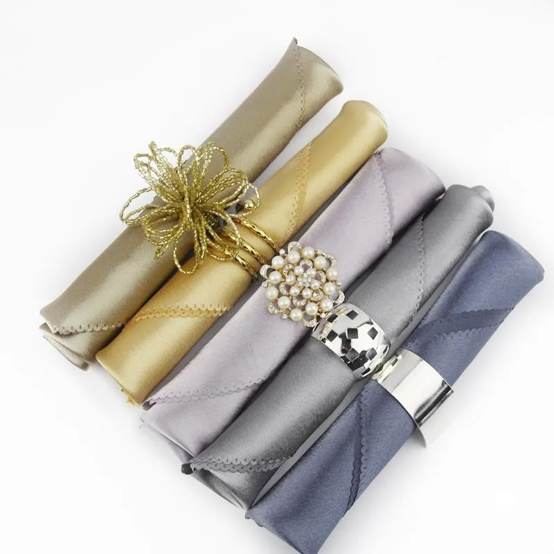 

5 PCS Multicolor Hemstitched Napkins Wedding Table Cloth Linen Napkins Cocktail Napkin for Party Cotton Napkins 5 Size Available