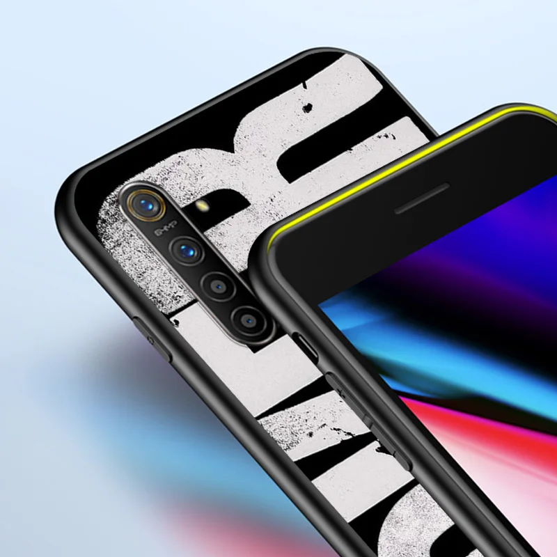 

For OPPO A5 A9 2020 F7 Phone Cover Power Never Give Up for OPPO Reno 2 Z 2Z 2F 3 4 Pro 5G Bright Black Phone Case