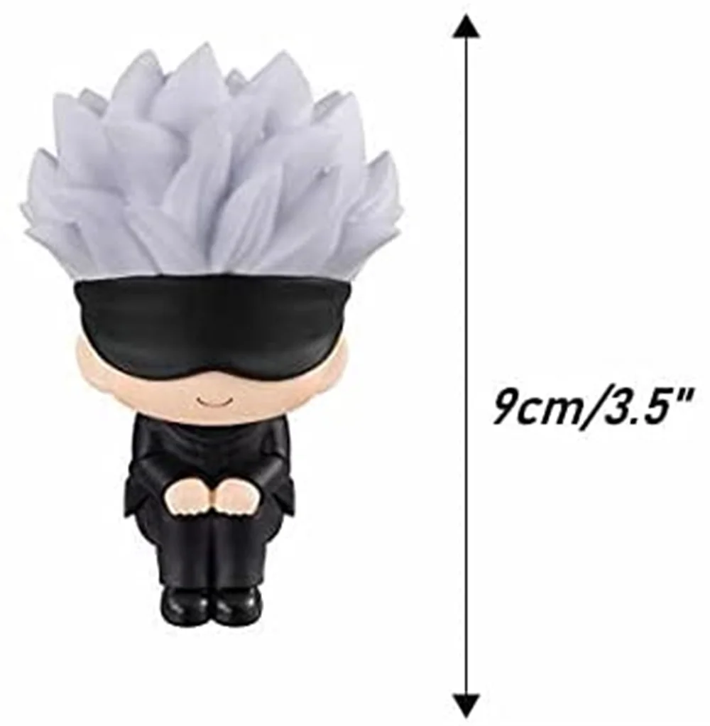 

1PC Anime Characters Desktop Ornaments Q Version Palm Sitting Posture Japanese Cute knotweed Yuhito Mini Gojo Go