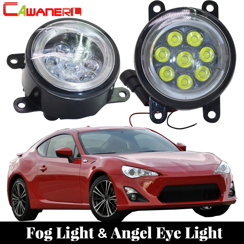 

Cawanerl 2 Pieces Car Accessories LED Fog Light Angel Eye DRL Daytime Running Light 12V For Scion FR-S FRS 2013-2016