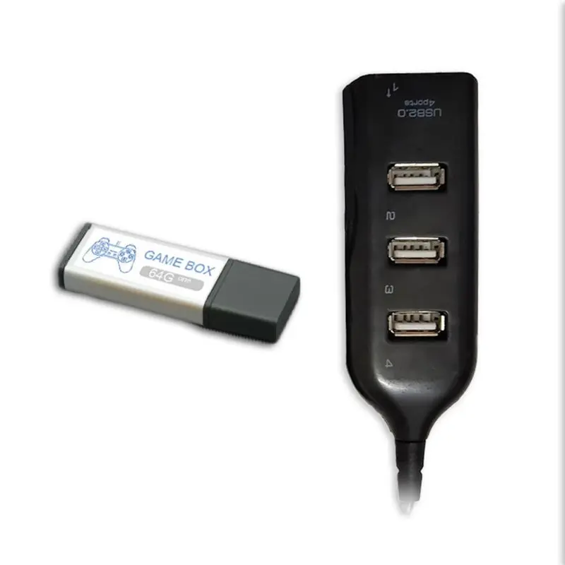 Game Extended Stick 64GB 5000 Built-in Open-source Simulator Games With Hub For PS1 Mini | Электроника