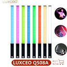 LUXCEO Q508A RGB Светодиодная лампа для видеосъемки трубка лампа для фотосъемки ручной пульт дистанционного управления 8 цветов фото светодиодсветильник вспышка для Youtube
