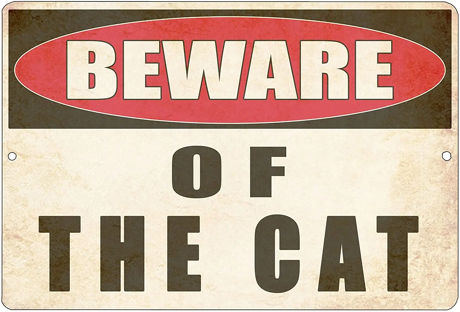 

Yard Wall Warning Beware of Cat Retro Metal Tin Sign Plaque Poster Wall Decor Art Shabby Chic Gift