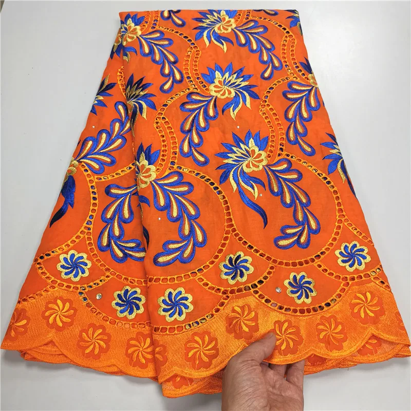 

5 Y Swiss lace fabric 2021 heavy beaded embroidery African lace fabrics 100% cotton fabric Swiss voile Dry lace in Switzerland