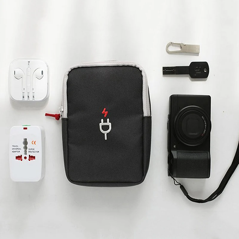 

Creative Shockproof Travel Digital USB Charger Cable Earphone Case Makeup Cosmetic Organizer Accessories Bag Pouch