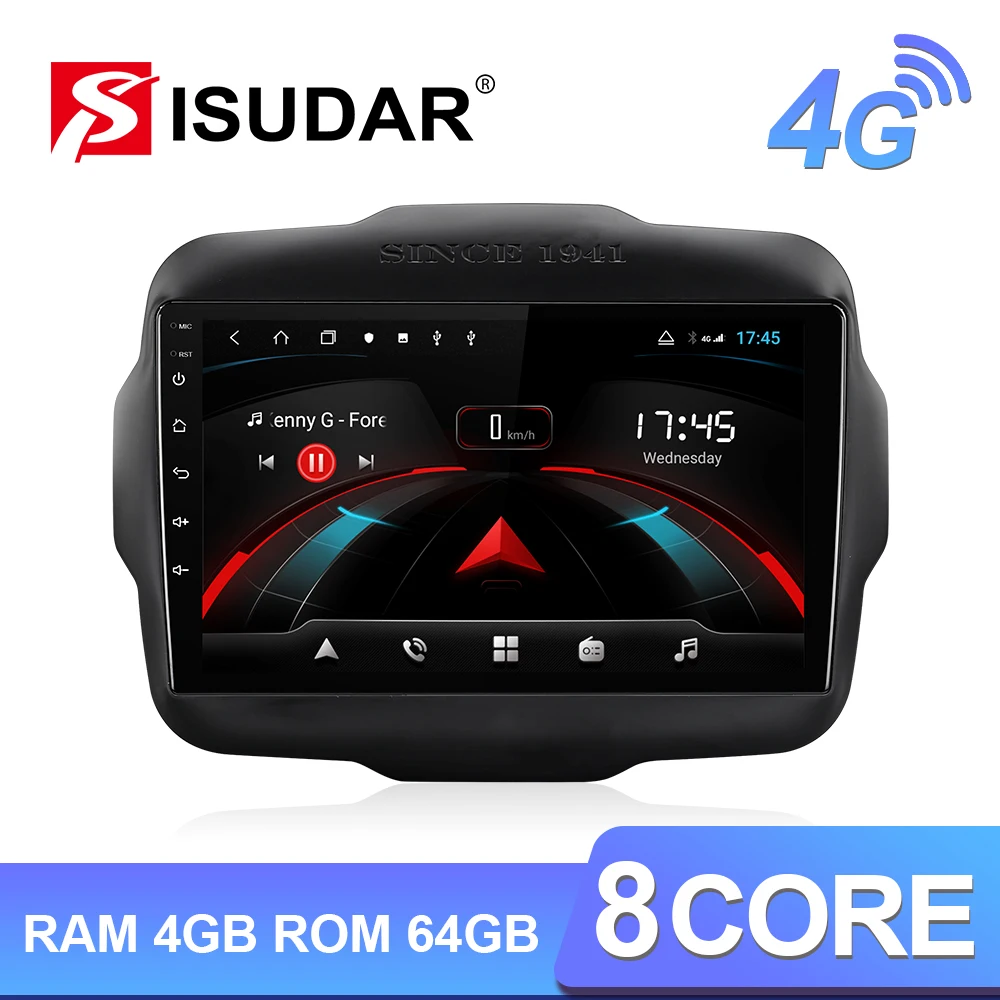 Автомобильное радио Isudar H53 4G Android 1 Din для Jeep Renegade 2014 2018 Автомобильный