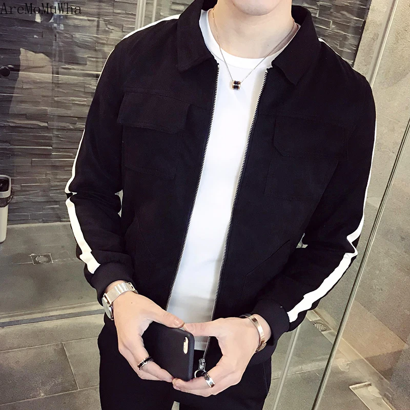 Мужская куртка AreMoMuWha тонкая в Корейском стиле на весну и осень QX1039 2019 | одежда