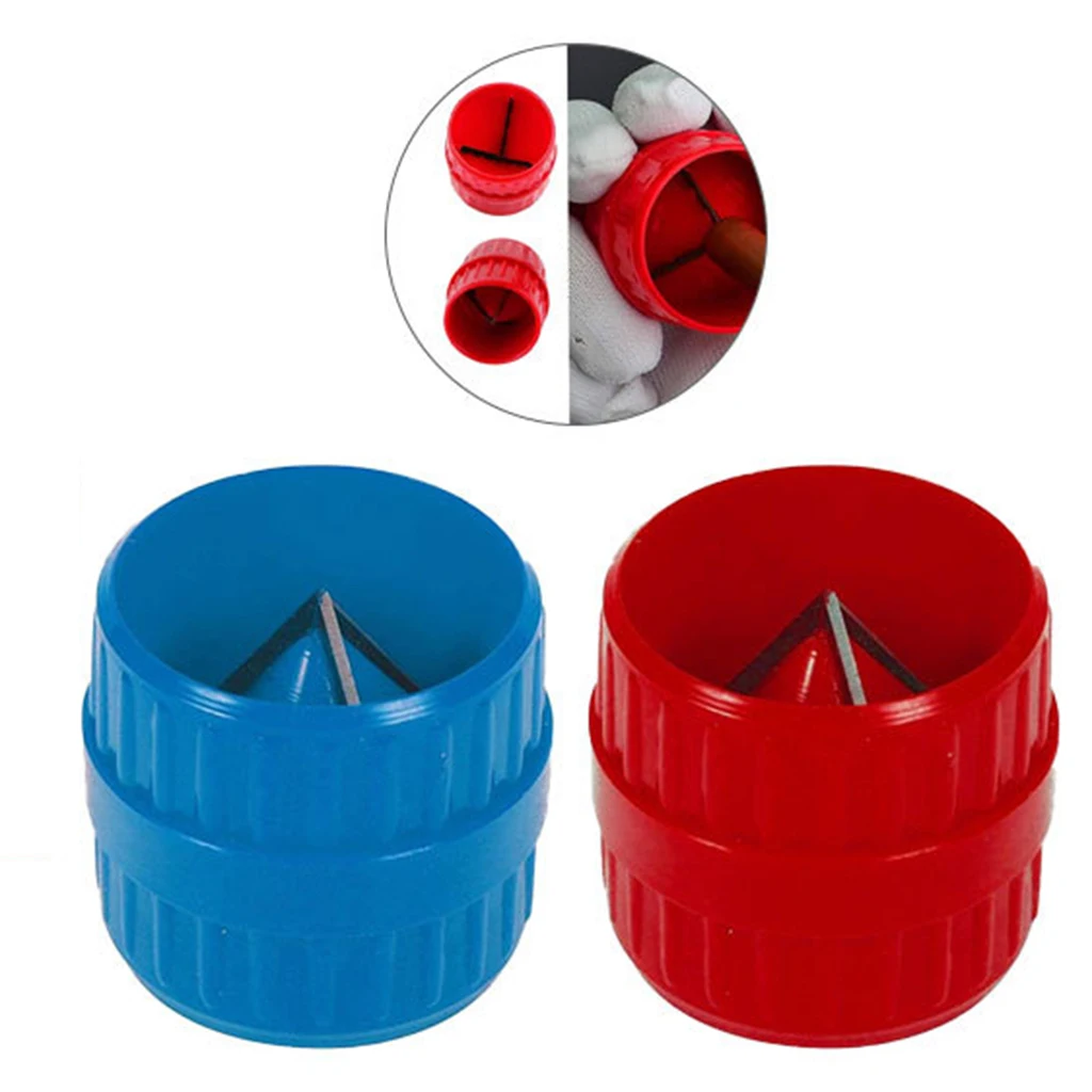 

2PCS Pipe and Tubing Reamer Red Inner-Outer Reamer Pipe Tube Deburring Reamer Tubing Chamfer Tool for Copper PVC Pipe