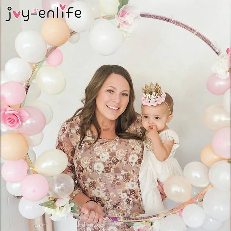 

60-100 см пластиковые круглые шары Венок кольцо для детского душа свадебные декорации шар круглый обруч гирлянда баллон