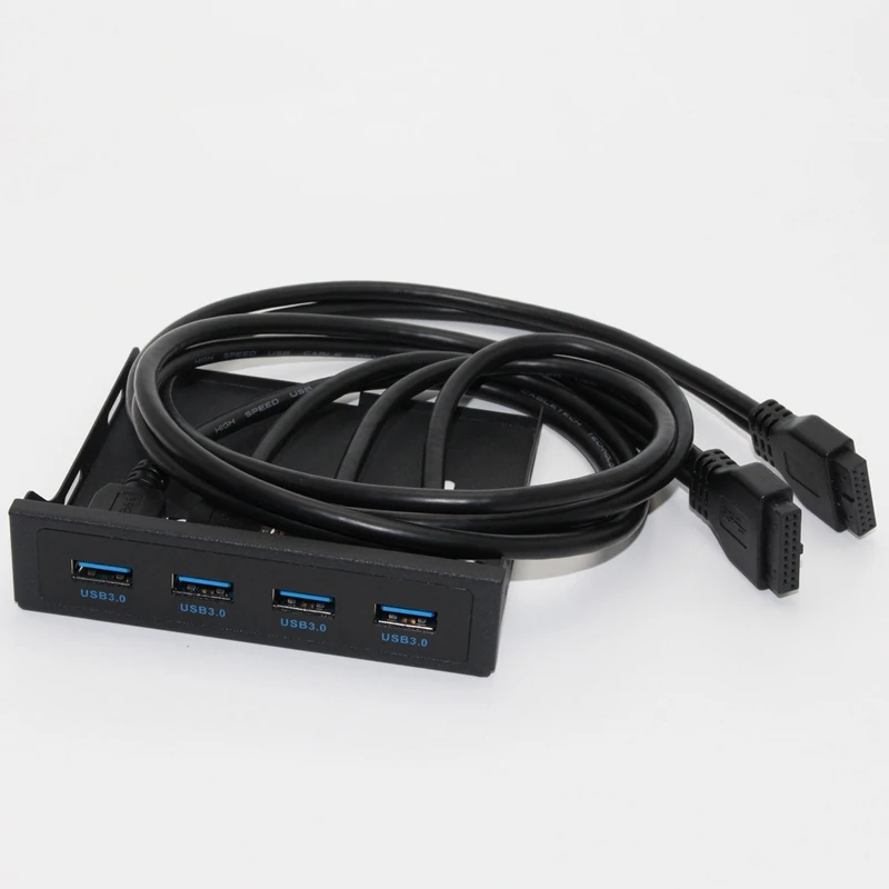 USB 3,0 Передняя панель 4,7 дюймов 4 порта ячейка для дискет Плата расширения Передняя панель расширения