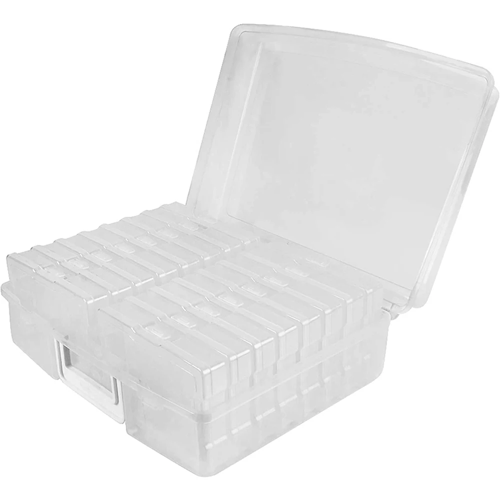 

Photo Storage Box Photo Keeper Cases 16 Boxes Plastic Photo Storage Organizer Suit Box for Jewelry Rectangle Box Case