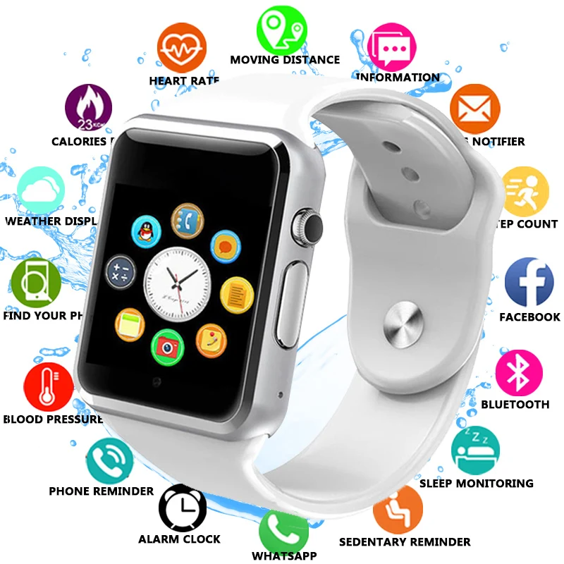 A1 наручные часы Bluetooth Смарт спортивные Шагомер с сим камерой Smartwatch для телефона