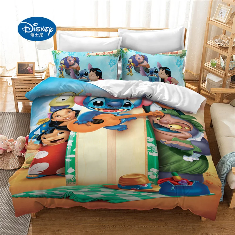 Disney Lilo и стежок Комплект постельного белья пододеяльник декор для спальни детей