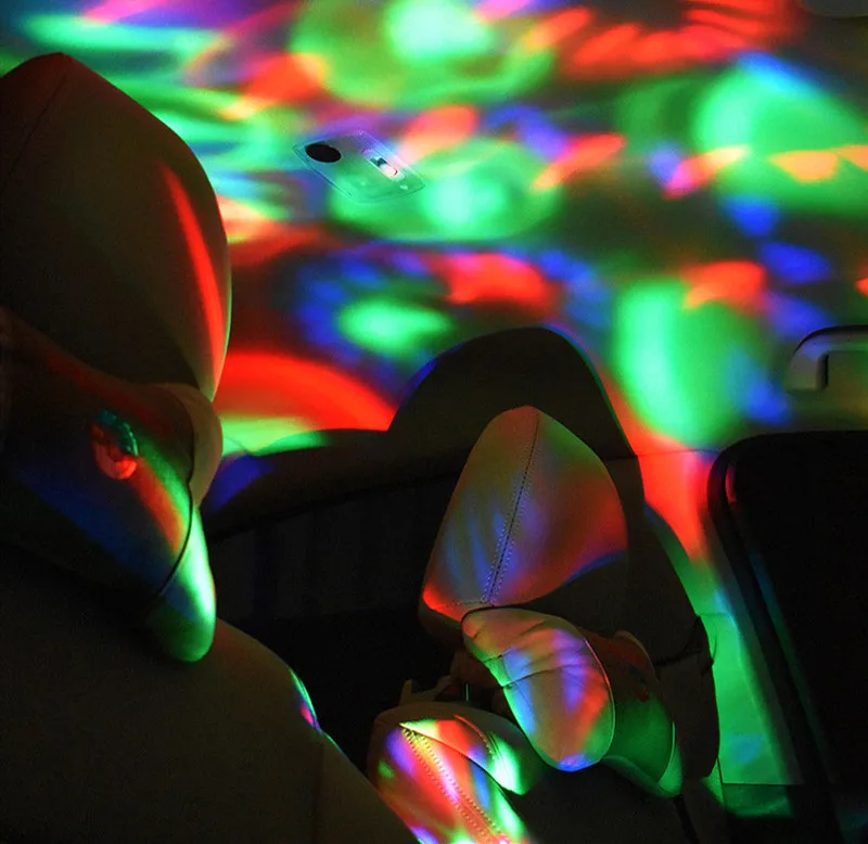 Светодиодный зарядных порта USB для автомобиля атмосферу светильник 5V Мини