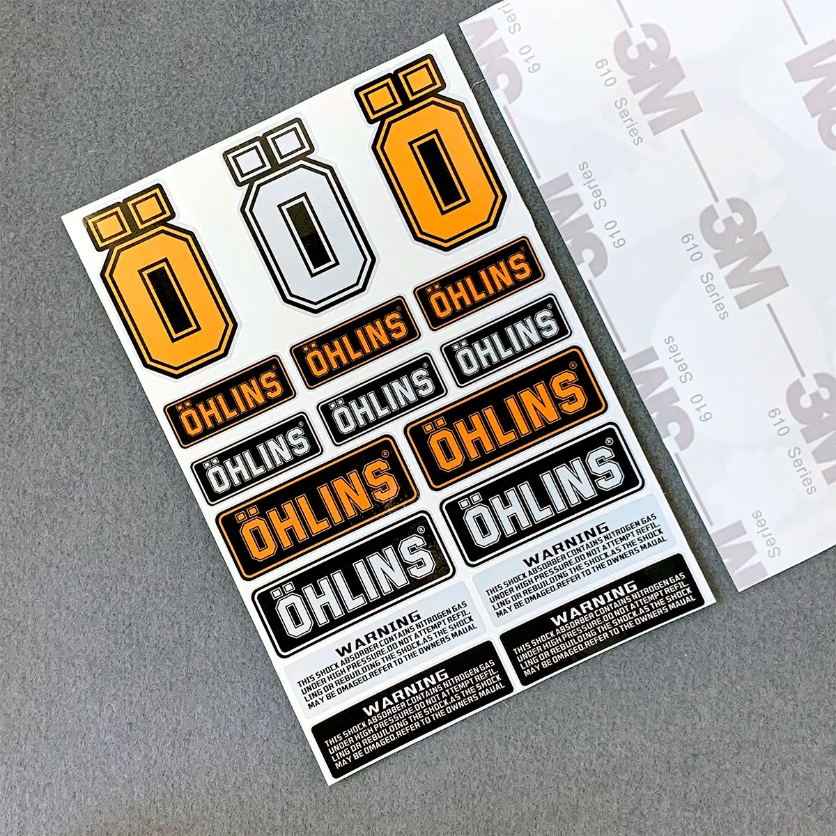 

Аксессуары для мотоциклетных наклеек NO.L093 OHLINS 3M, высокоотражающие модификационные украшения для подвески, мотоциклетная наклейка 18 см x 27 см
