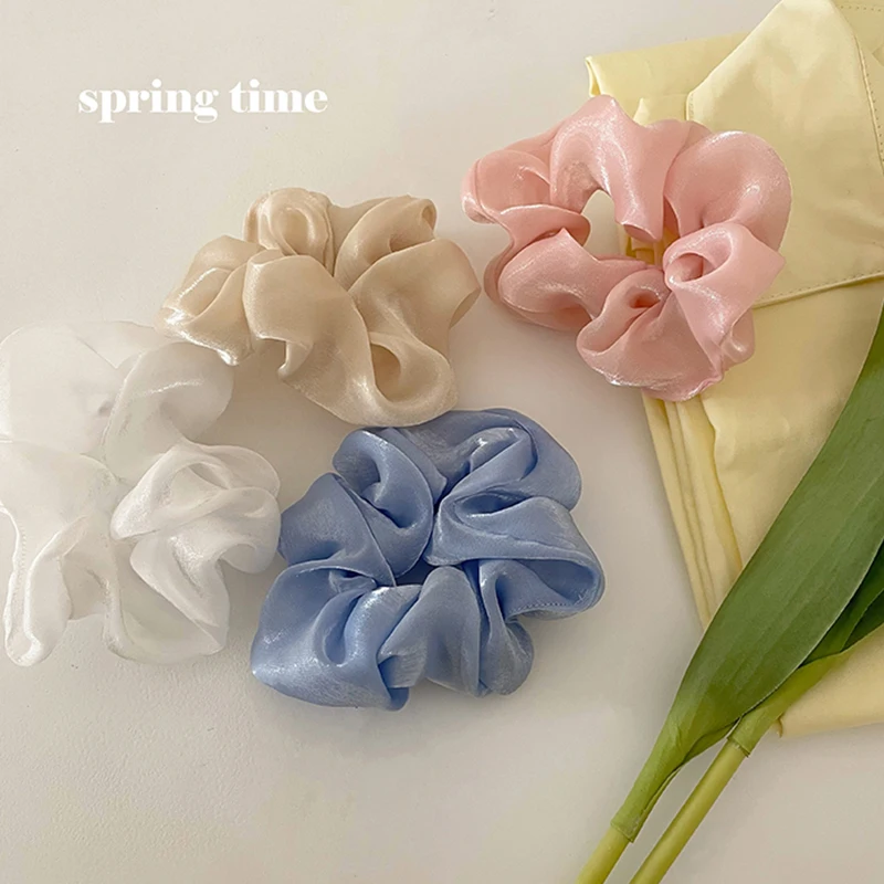 

Silk Large Scrunchies Ropes Hair Bands Headwear Ties Rope Children Elastics Ponytail Holders for Women Girls Hair Accessories