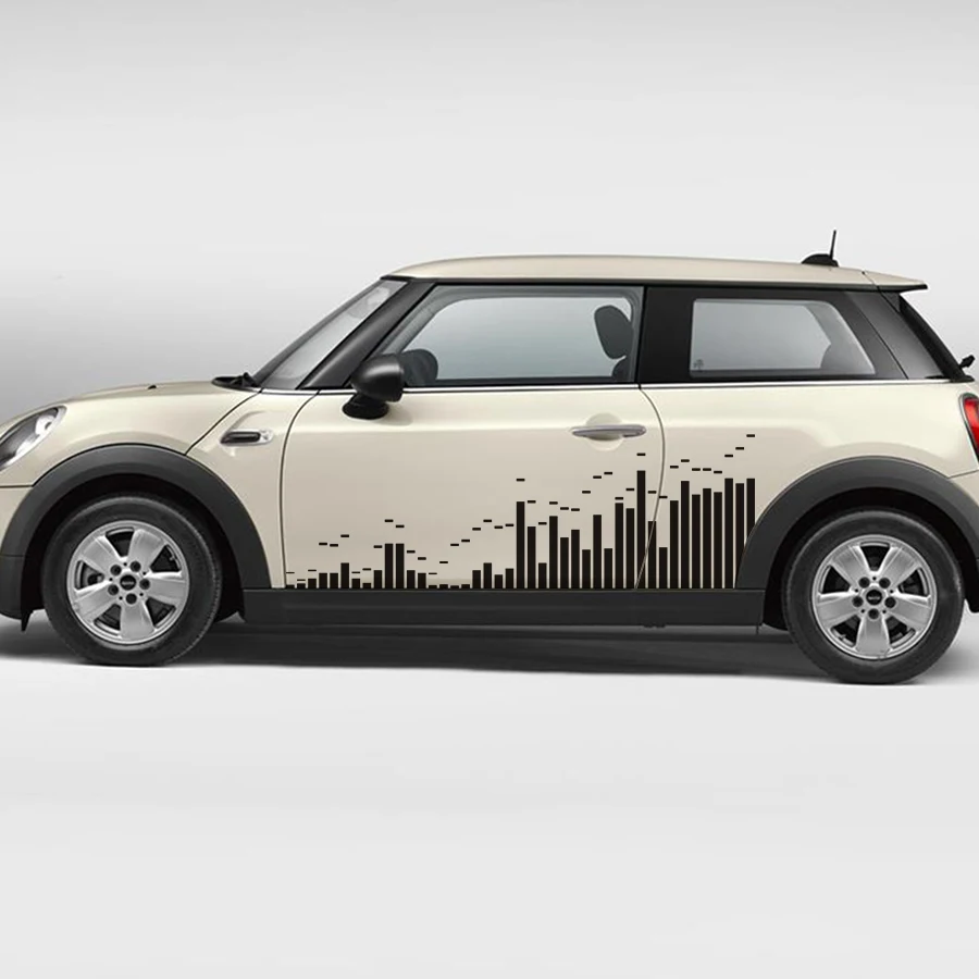 Автомобильные наклейки с левой и правой стороны тела музыкальные ноты графика